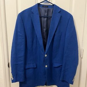 Lauren Ralph Lauren Royal Blue Linen Men's Blazer